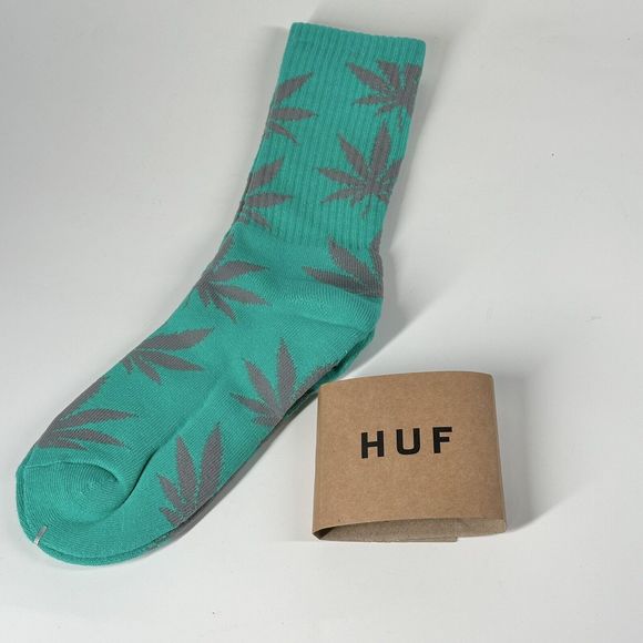 HUF Other - HUF Green And Grey  Plantlife Weed Marijuana Pot Leaf Socks